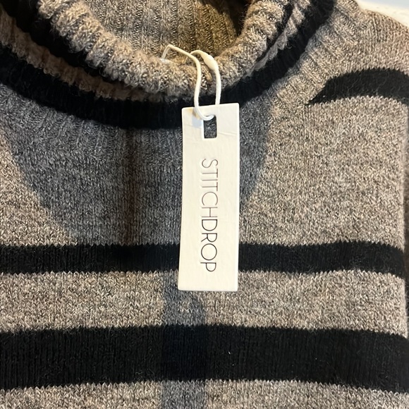 NWT StitchDrop Striped Turtleneck Sweater Dress size small - Picture 6 of 8